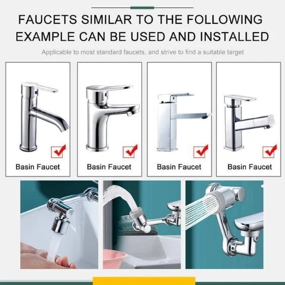 ⏰LAST DAY SALE 50% OFF💥Universal 1440° Dual-Spray Rotating Faucet