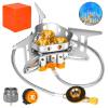 🔥LAST DAY 57% OFF🌟9900W/12800W Windproof Camping Stove, Camping Gas Stove with Piezo Ignition