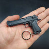 All Black Desert Eagle Full Metal Gun Model Keychain