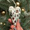 DIY herzförmiges handgesticktes Weihnachtsornament