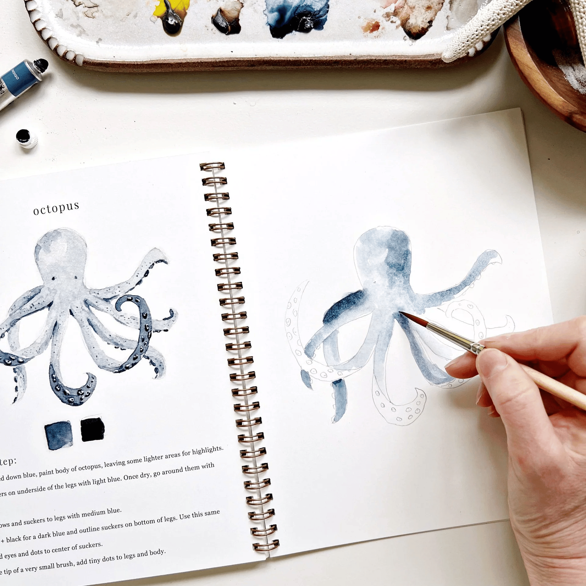 🔥LAST DAY 55% OFF - 🖼️Beginner-Friendly💕 Watercolor Workbook