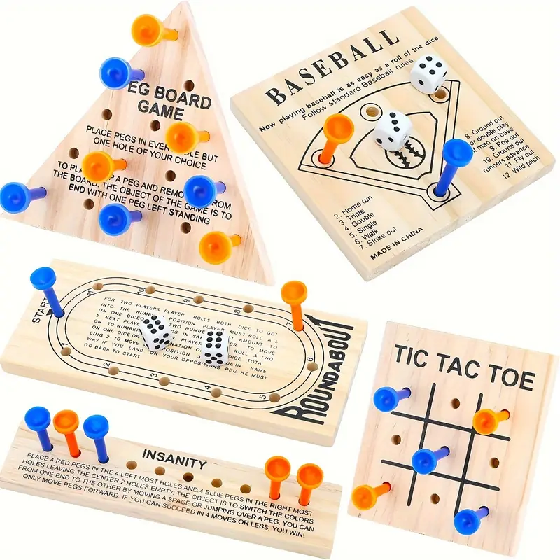 Wooden Peg Game Kit