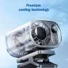 Car Clip On Fan with LED Display -360° Rotation, 100 Speeds Adjustable, USB Rechargeable