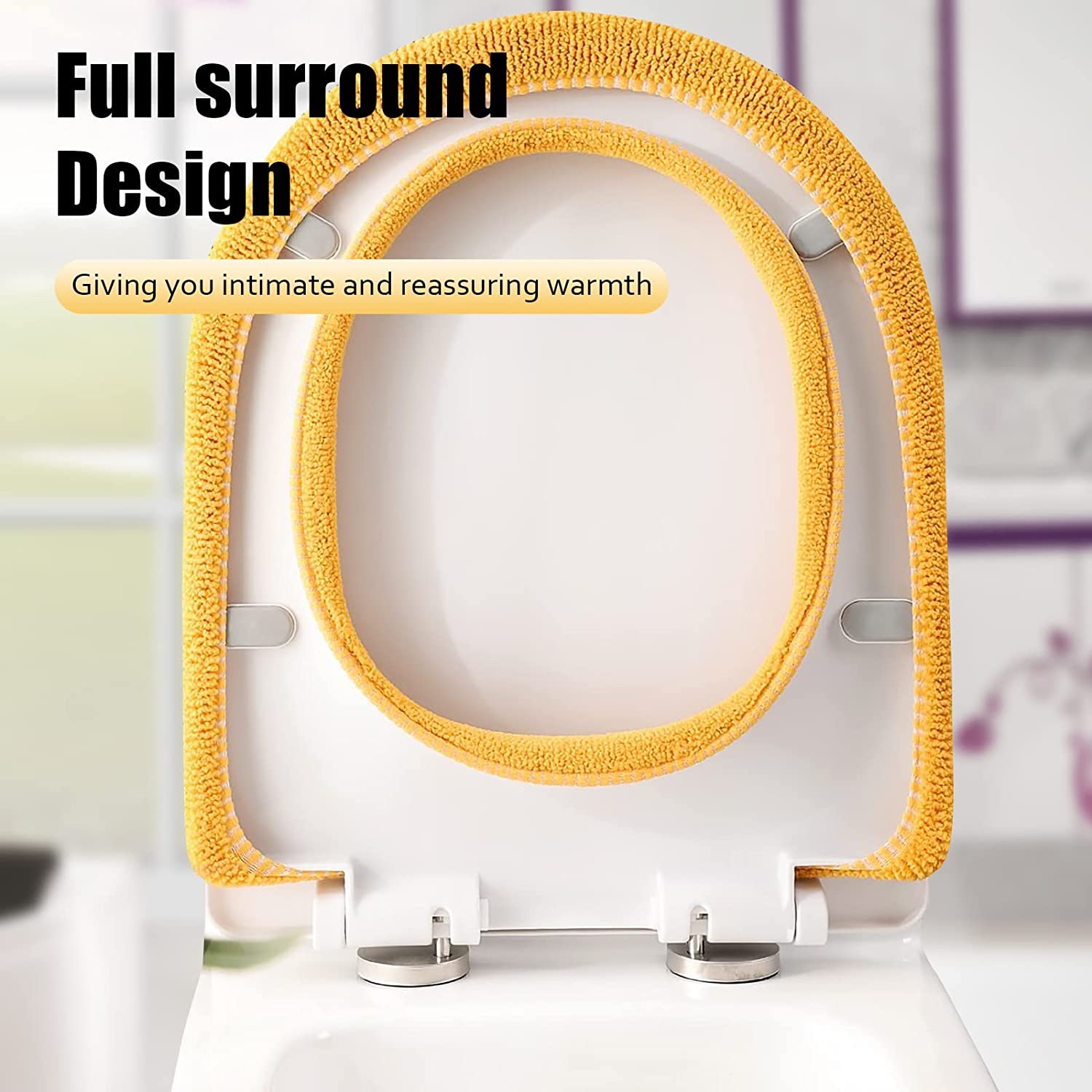 (LAST DAY SALE - 49% OFF) Bathroom Toilet Seat Cover Pads, BUY 4 GET EXTRA 20% OFF & FREE SHIPPING