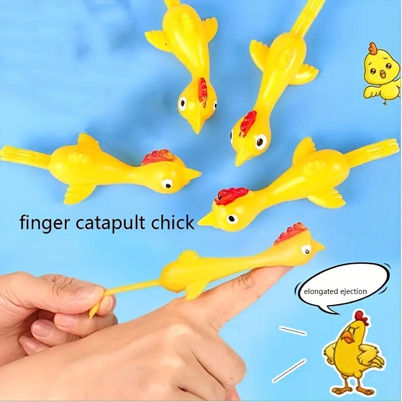 Finger Catapult Chicken Game For Kids, Slingshot Chicken Finger Toys 