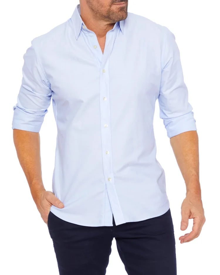 Oxford Stretch Zip Shirt (Buy 2 Free Shipping)