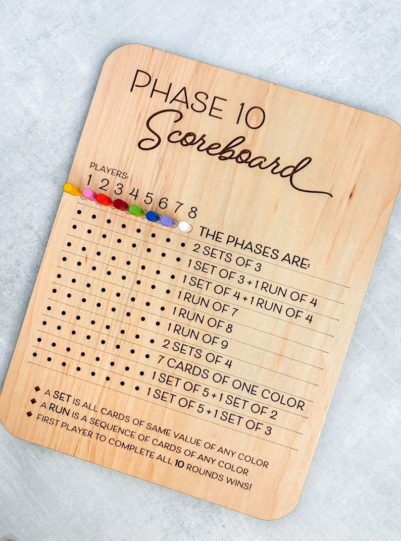 🔥LAST DAY SALE 70% OFF💥Phase 10 Score Board