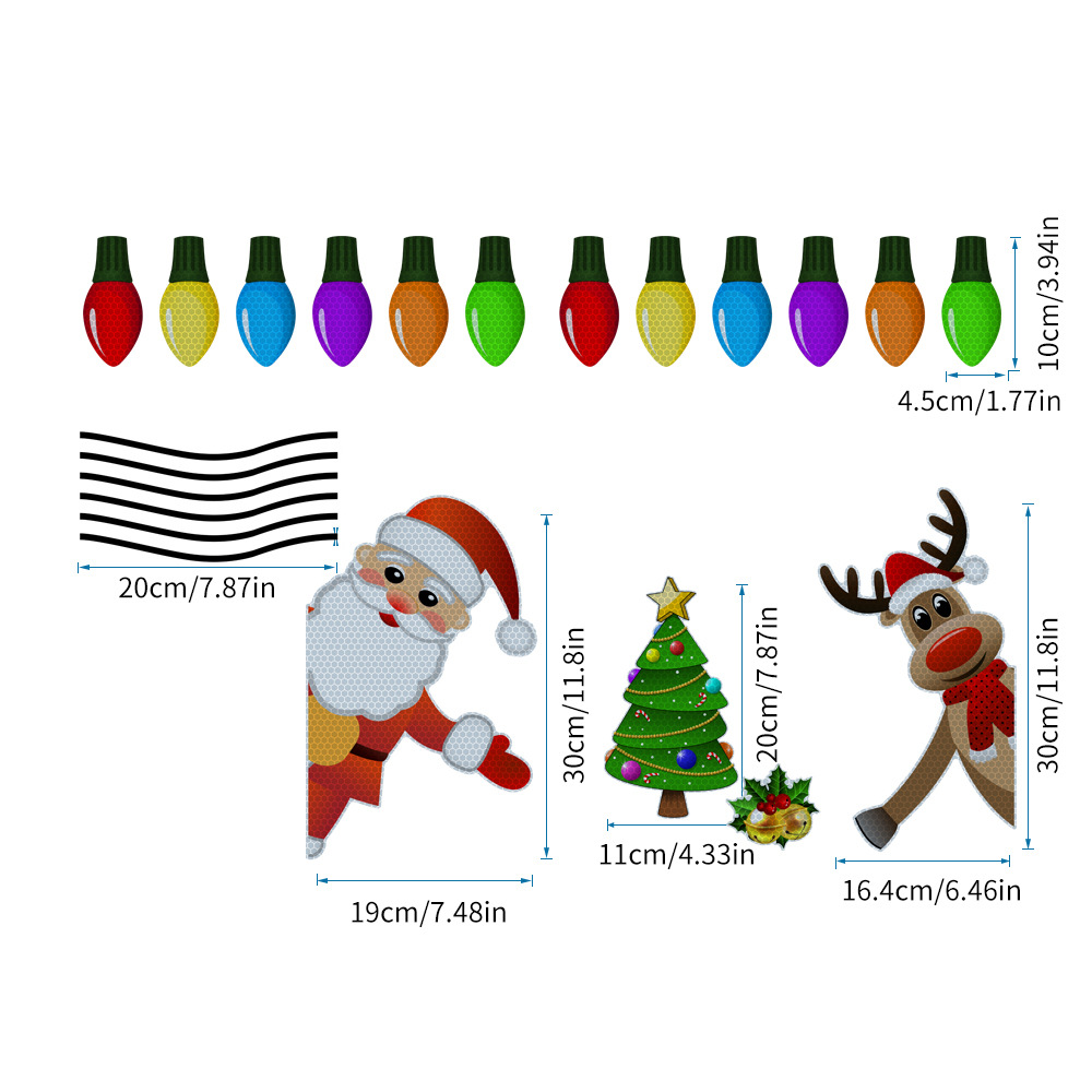 Christmas Sale🎄Reflective Light Bulb Magnets Ornaments Set