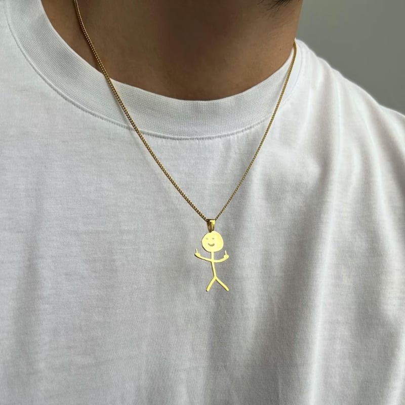 (⚡FLASH SALE NOW - 50% OFF) 🤣Funny Doodle Necklace(buy 3 get 1 free)