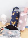 Flower & Animal Pattern Pencil Bag 1pc