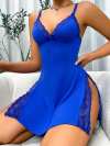 💥LAST DAY SALE 50% OFF💥Lace Trim Slit Sleep Dress