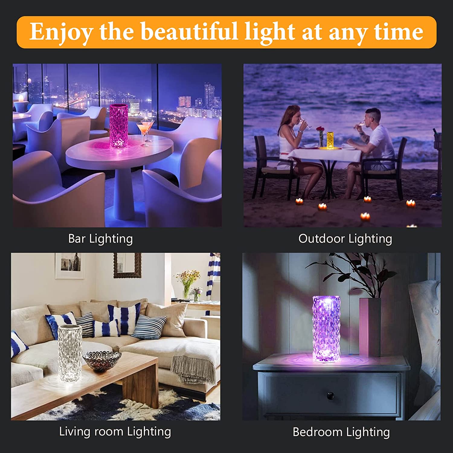 🎁Summer Hot Sale- 49% OFF🎁Touching Control Rose Crystal Lamp - Buy 2 GET 1