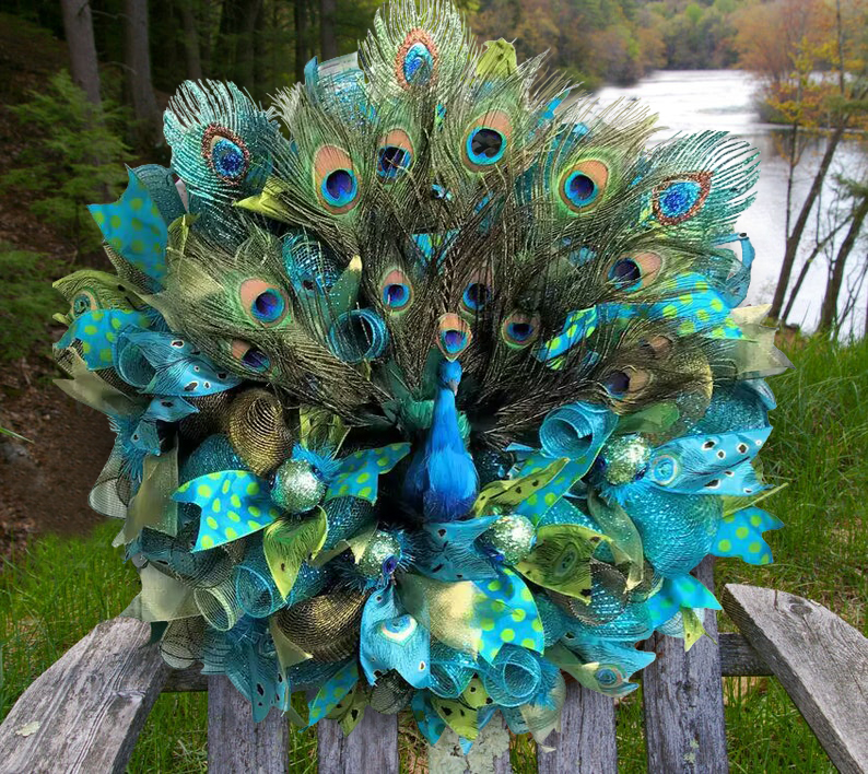 🎄CHRISTMAS EARLY SALE NOW🎁Festival Decoration Peacock Wreath