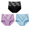 (🔥Last Day Promotion-SAVE 50% OFF) --Cotton High Waist Tummy Control Leak proof Panties Rose Jacquard Ladies Panty Multipack(3PCS/SET)-BUY 2 SETS GET 10% OFF & FREE SHIPPING