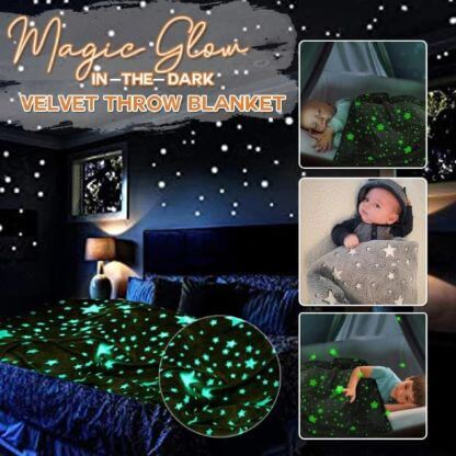 (🌲EARLY CHRISTMAS SALE - 50% OFF) 🎁Glow in The Dark Flannel Throw Blanket, BUY 2 FREE SHIPPING