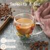 🎁TikTok Last Day Sale - 70% OFF🎄🌸Transparent Double Glass Flower Tea Cup