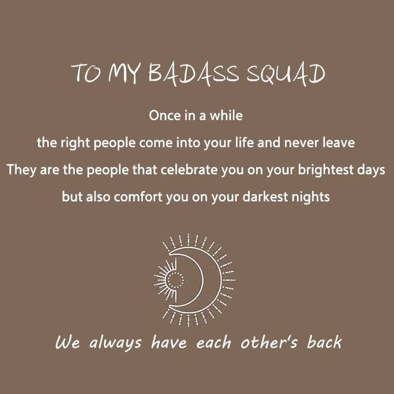 Last Day Promotion 70% OFF⇝💓 To My Badass Squad Necklace - ''We always have each other's back''👩‍❤️‍👩