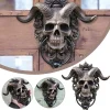 🔥☠️Horned God Skull Hanging Door Knocker