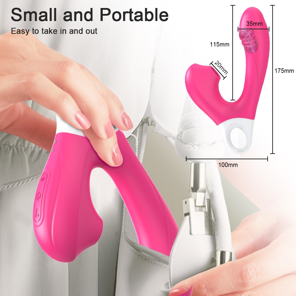 SHEMESIX - Female Masturbation Vibrator - Rabbit Vibrator 10 Modes Clit, Suction Vibrator