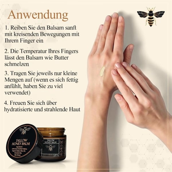🔥Letzter Tag 49 % Rabatt🧴Bio-Rindstalgbalsam mit rohem Honig