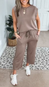 Women's Round Neck Sleeveless All-match Casual Suit