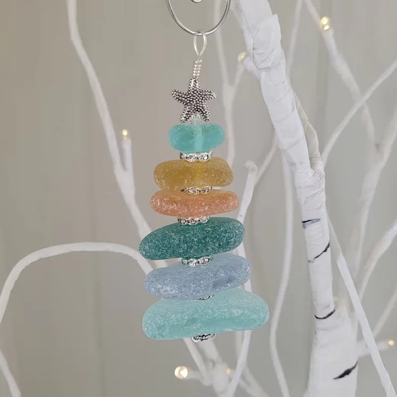 🌊Sea Glass Christmas Tree Ornament🎄