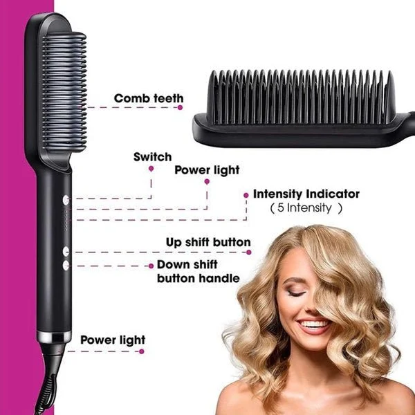 Last Day 49% OFF -New Hair Straightener Brush🔥BUY 2 GET FREE SHIPPING