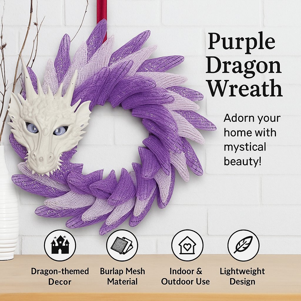 🎁TikTok Last Day Sale - 70% OFF🐉 Purple Dragon Wreath