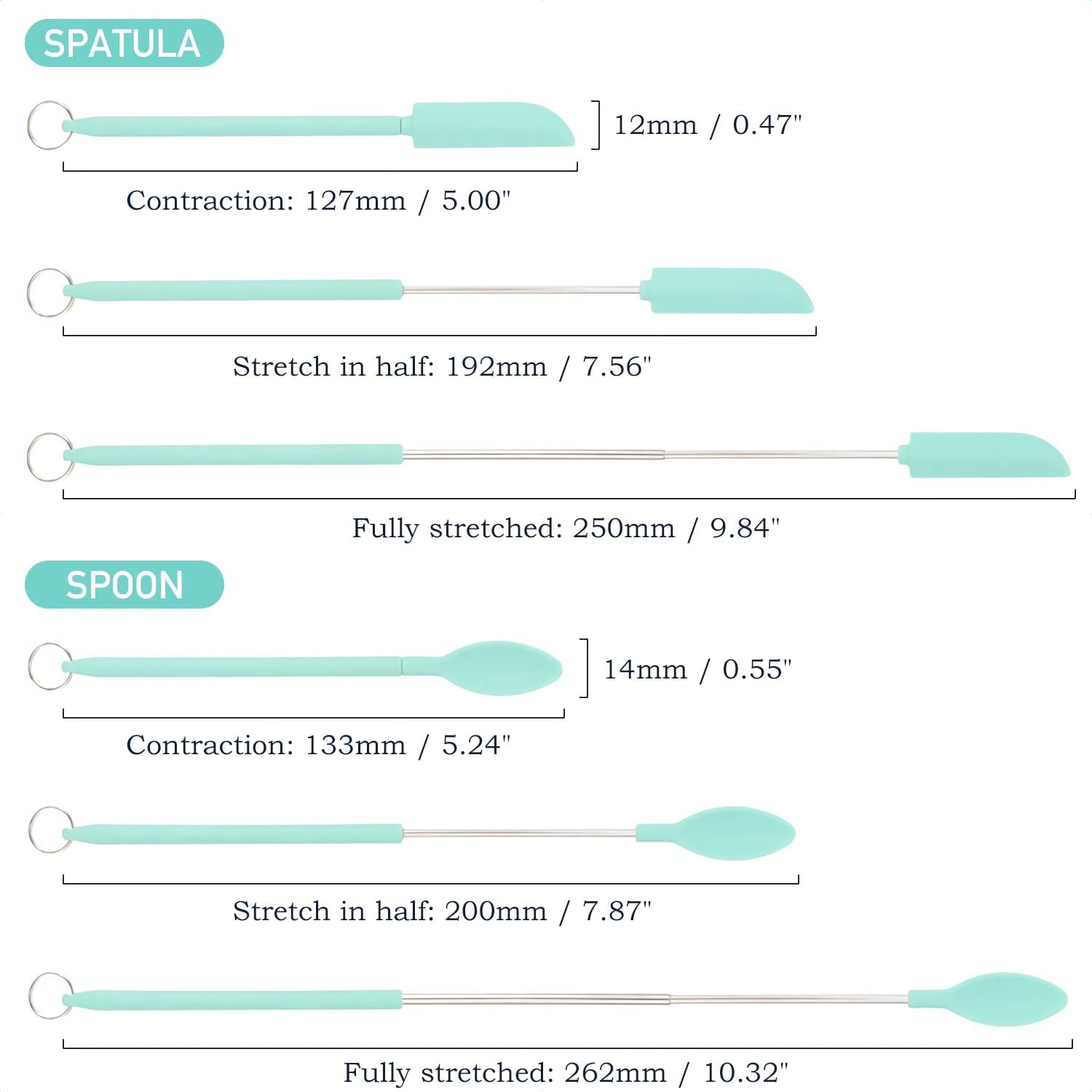 🔥(Last Day Sale- 50% OFF) Mini Silicone Telescopic Spatula⚡Buy 2 Get Extra 10% OFF