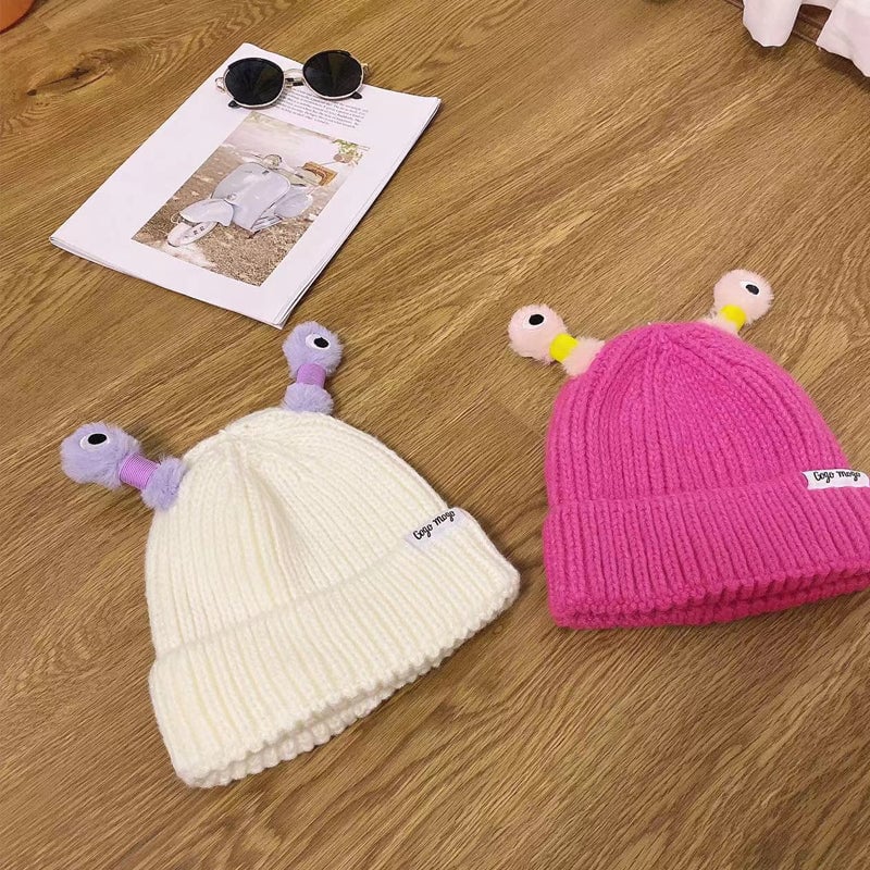 🔥Last Day Promotion - 70% OFF🎁Winter Parent-Child Cute Glowing Little Monster Knit Hat👽