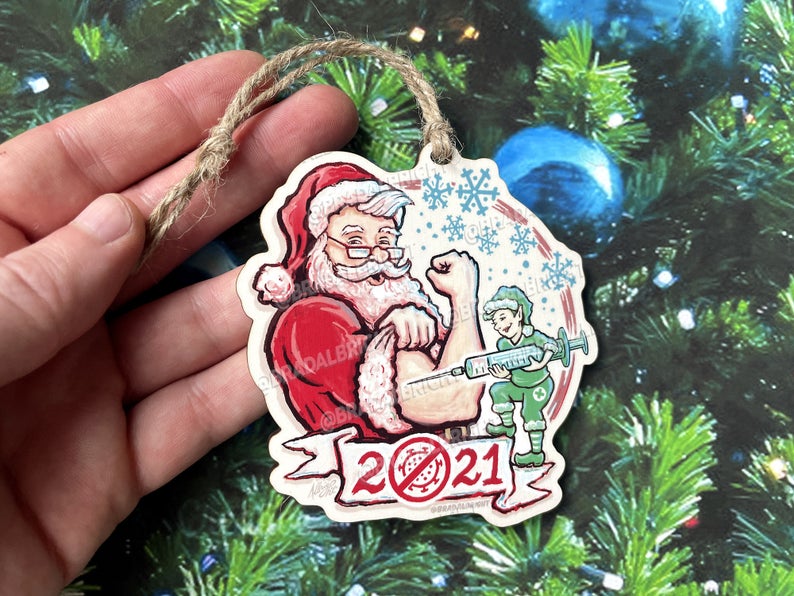 (🎅Early XMAS Sale🎅- 50% OFF) Santa 2021 Ornament- BUY 4 FREE SHIPPING