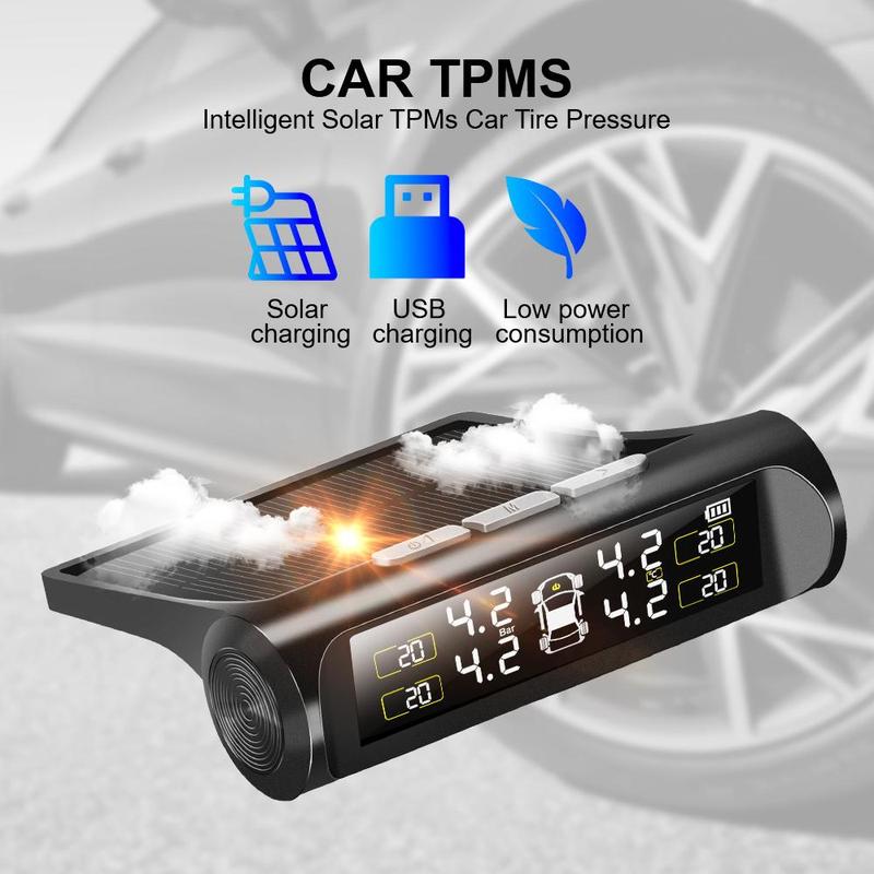 🎁TikTok Last Day Sale - 70% OFF🔥Solar Power Car Tire Pressure Monitoring Toolalves