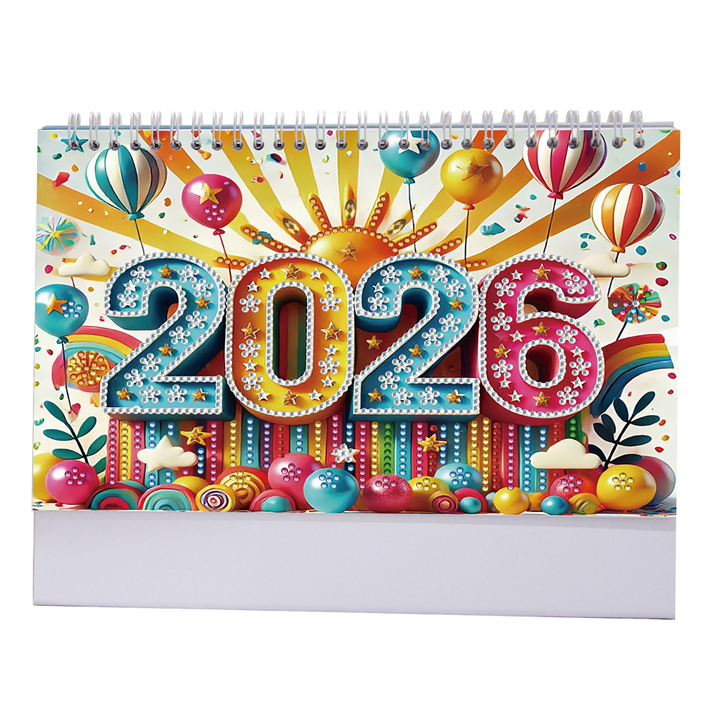🔥Last Day Promotion 50% OFF🔥2026 DIY Special Shape Desktop Diamond Standing Calendar