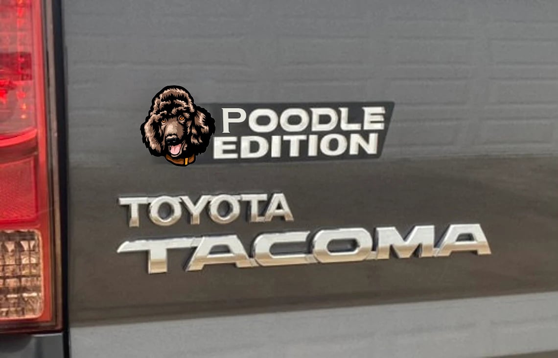 Laser-Cut Dog Car Emblem