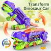 🚗 FREE SHIPPING🚗Transform Dinosaur Transport Devouring Truck With Foldable Sliding Track