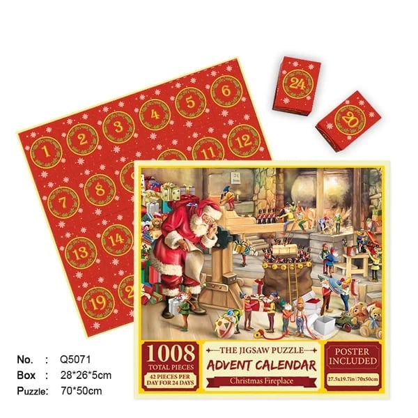 🔥Last Day Promotion 48% OFF-🎁-Christmas Advent Calendar Jigsaw Puzzle 1000pcs