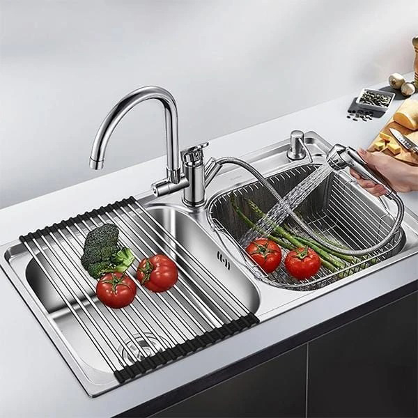 Stainless Steel Roll-Up Drainer Rack
