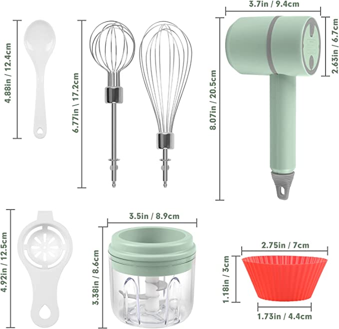 Christmas Hot Sale 48% OFF - Wireless Electric Hand Mixer & Food Chopper - Buy 2 Free Shipping NOW