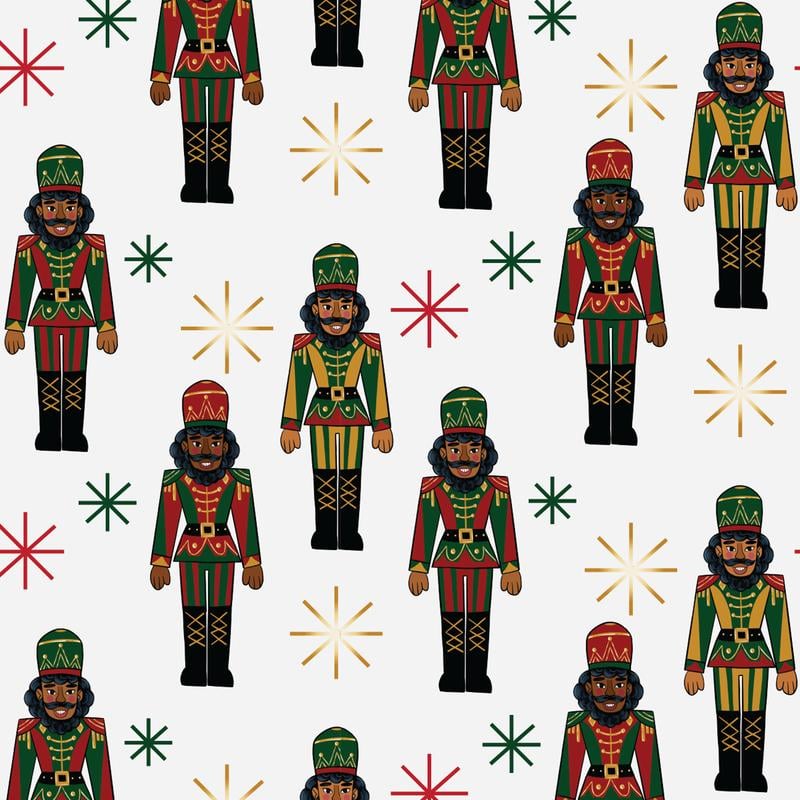 🔥This Week's Special Offer 50% OFF🎅🏾🤶🏾Home for the Holidays Black Santa Wrapping paper
