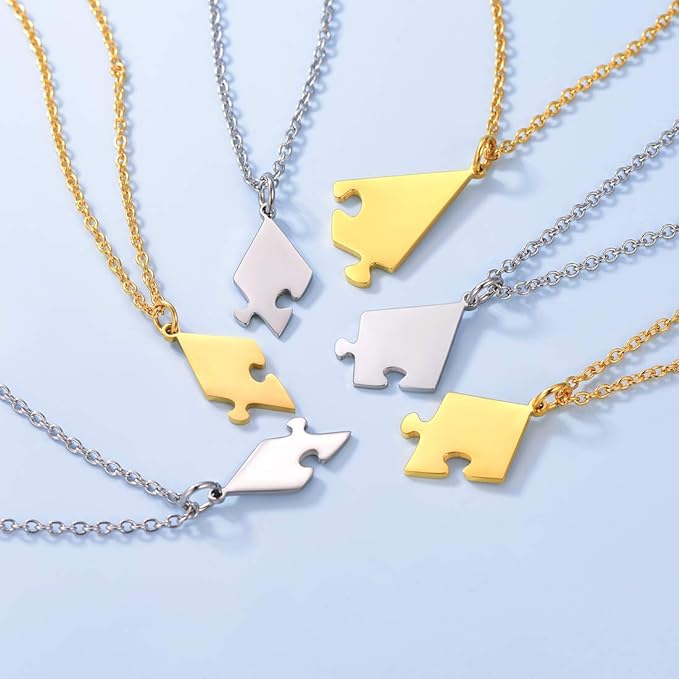 (🔥Last Day Promotion 50% OFF) Star Puzzle Friendship & Family Necklace - Buy 2 Get Extra 10% OFF & Free Shipping