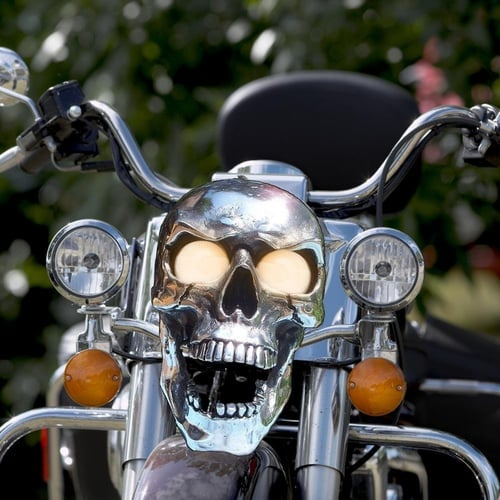 Motorcycle LED Skull Headlamp Harley Honda Yamaha🔥