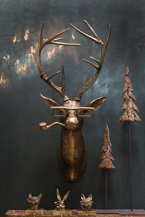 🔥Eric + Eloise Collection - Frankie the Stag Bronzed Wall Mount