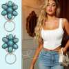 🔥Last Day Promotion 70% OFF🌼Turquoise Flower Clip Keychain⚡Buy 2 Get 1 Free