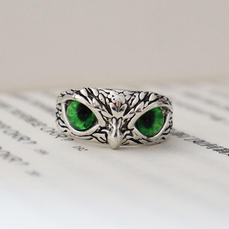 ⏱️<strong>Last Day Clearance Sale 60% OFF</strong> - Wisdom Owl Eye Silver Ring - Adjustable Size