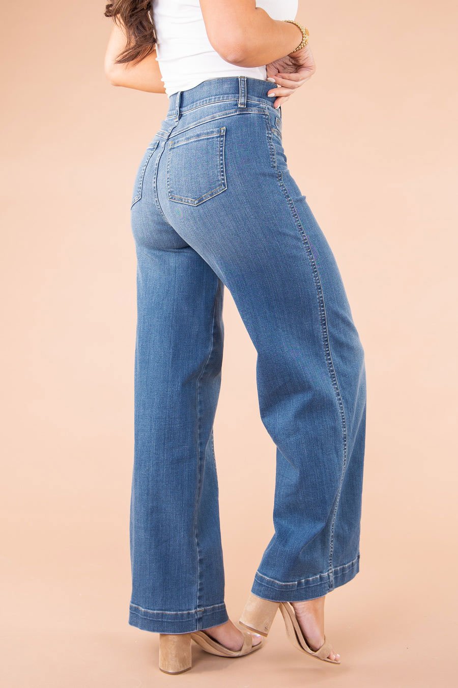 (💝2023 The latest version Save 60%OFF)Seamed Front Wide Leg Jeans(Buy 2 get extra 10%OFF&Free Shipping)