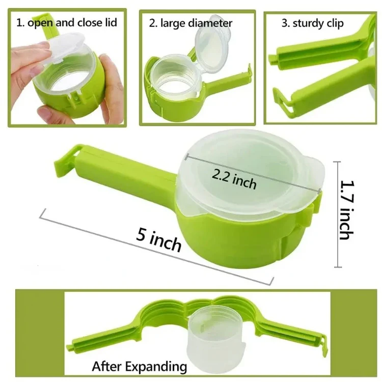 (🌲Early Christmas Sale - 49% OFF)  Food Storage Bag Clip with Pour Spout, 🎁 BUY 5 GET 5 FREE & Free Shipping