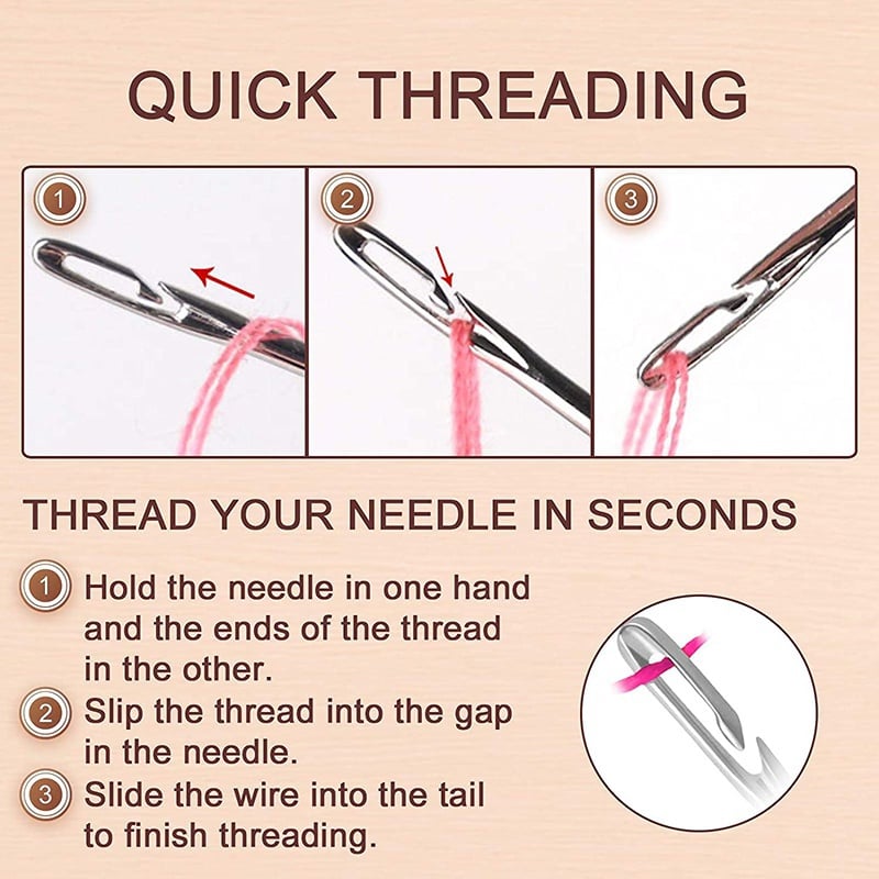 🎅Early Christmas Sale-49% OFF - Self Threading Sewing Needles(Buy 2 Get 2 Free Now)