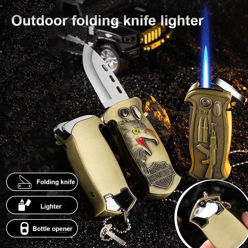 ❄🎄New Year's Special 2025⛄🔔The Ultimate Folding Chef’s Knife with Built-in Lighter