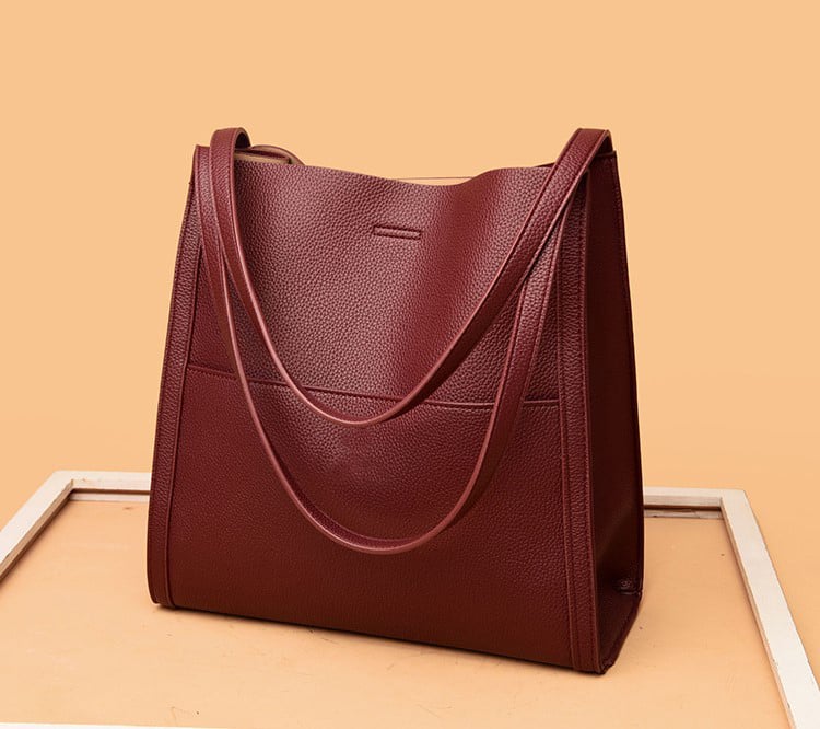 🔥Last Day Promotion- SAVE 70%🎄Solid Color Genuine Leather Shoulder Bag