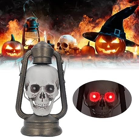 Scary LED Halloween Skull Lantern